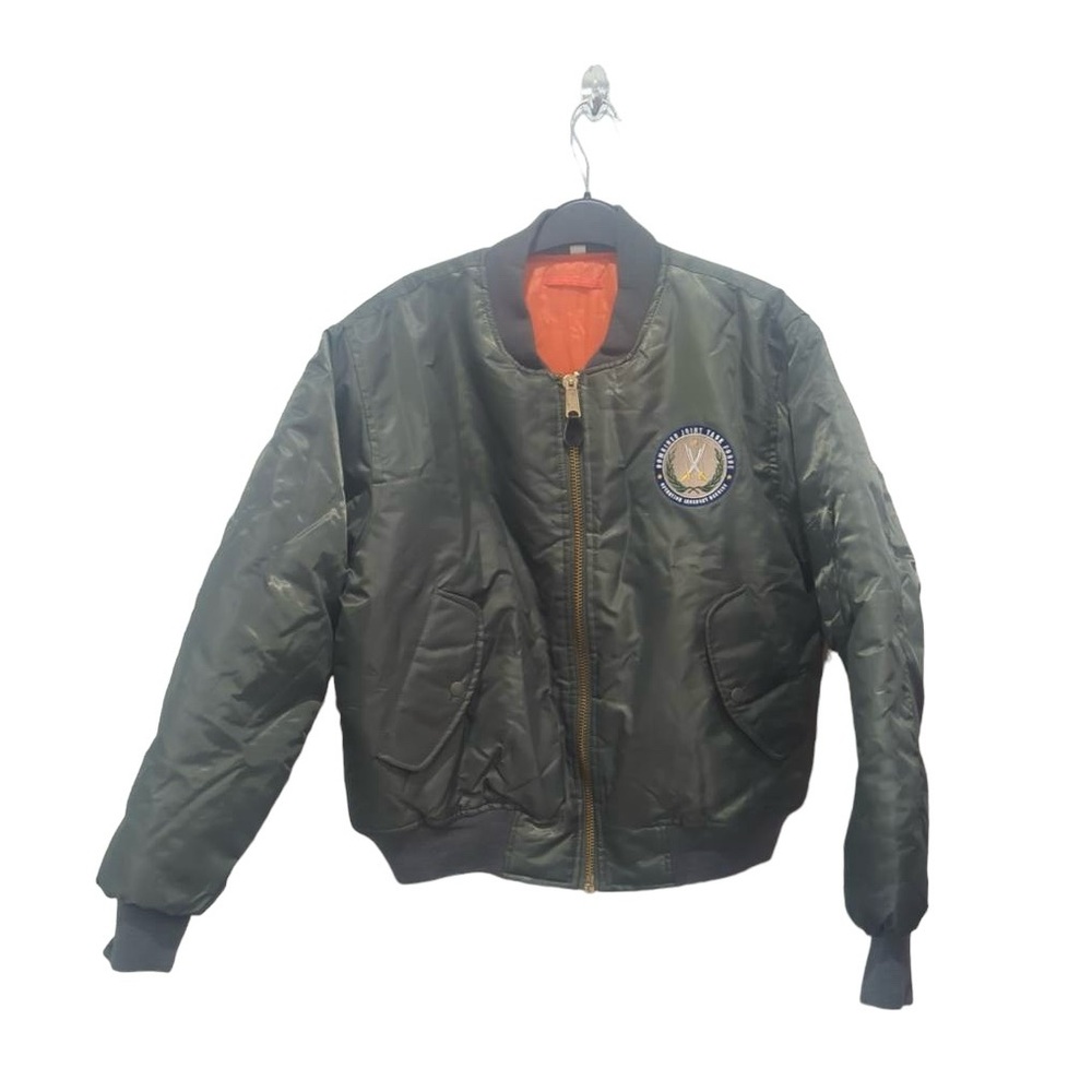Military Green Bomber Jacket Operation Inherent R… - image 2